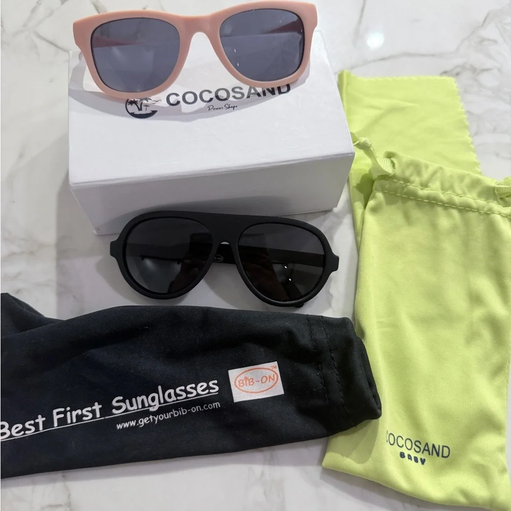 Kids sunglasses (set of 2 for price) like new with box/ dust bags